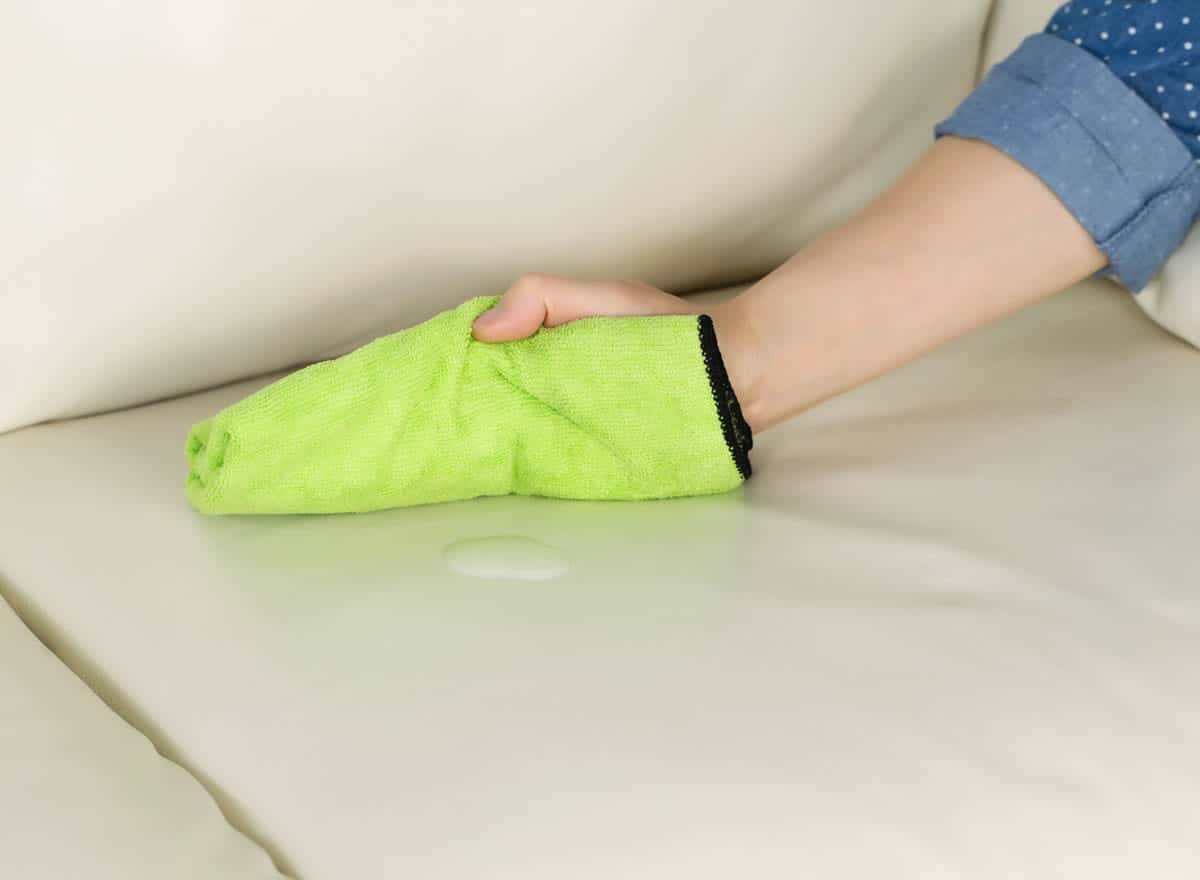 best thing to clean a cream leather sofa