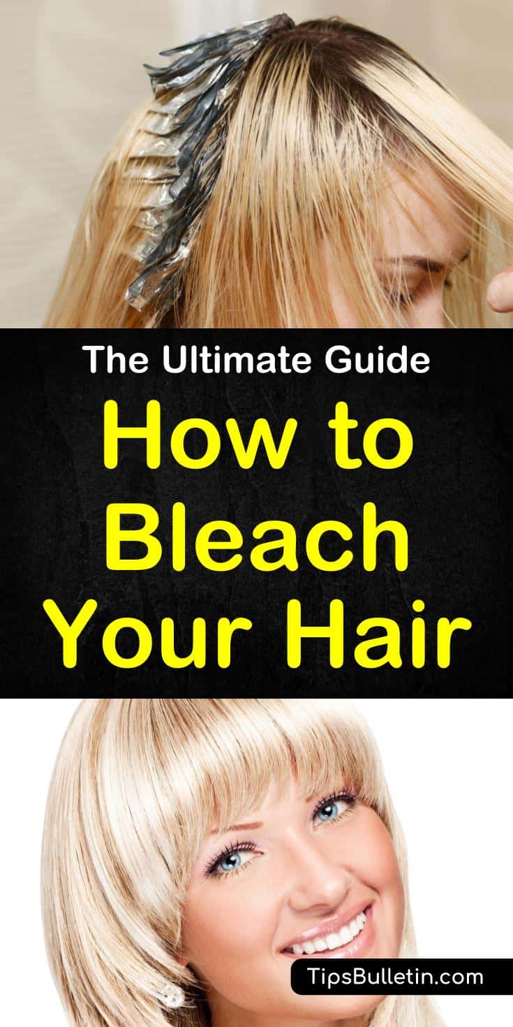 Discover how to bleach your hair at home. This step by step guide will show you how to safely bleach your hair with peroxide without damage. The DIY tutorials will show you how to go from black or from brown to blond safely so you can have a new look for summer. #diyhairbleach #bleachyourhair