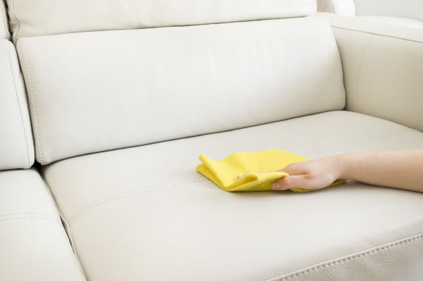 Lemon juice and cream of tartar are fantastic for how to clean a white leather couch.