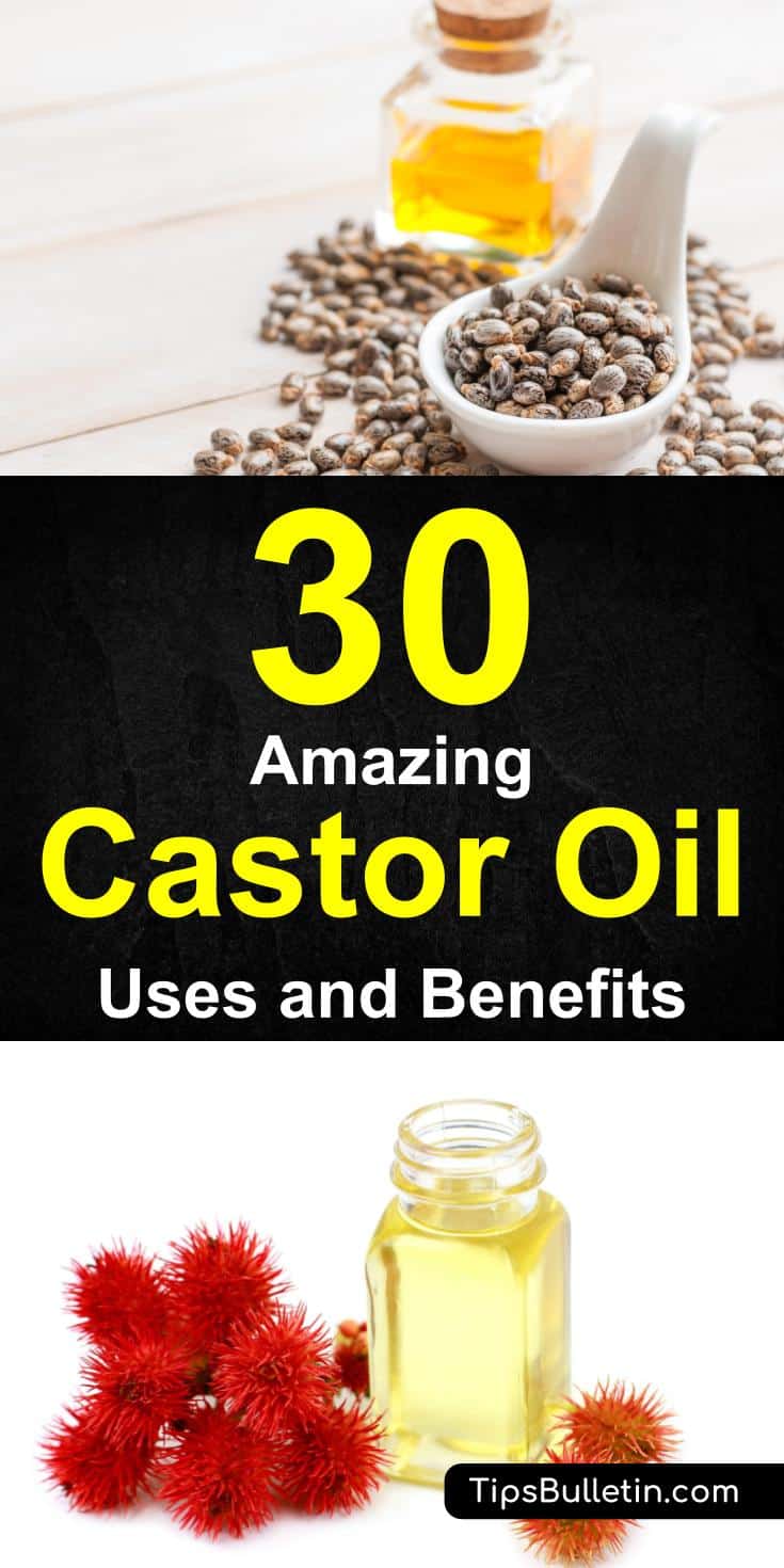 30 Amazing Castor Oil Uses and Benefits for your Health - Castor oil is best known as a natural remedy for constipation, but there is much more castor oil uses and numerous benefits.#castoroil #essentialoil