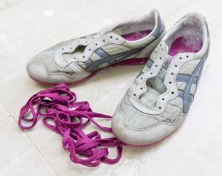 wash laces of your sneakers separately