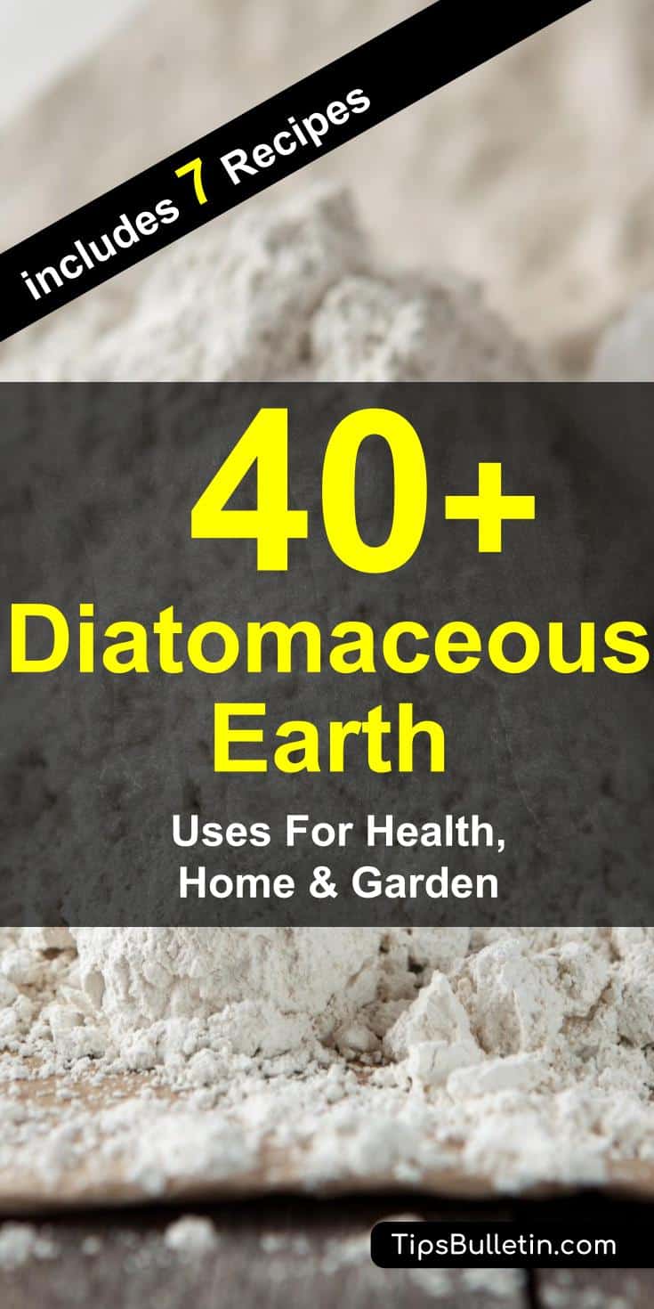 40+ diatomaceous earth uses for health, home and garden. From using food grade DA for detox, constipation, weightloss or against fleas to home and garden benefits e.g. to control bed bugs, ants or other pests.