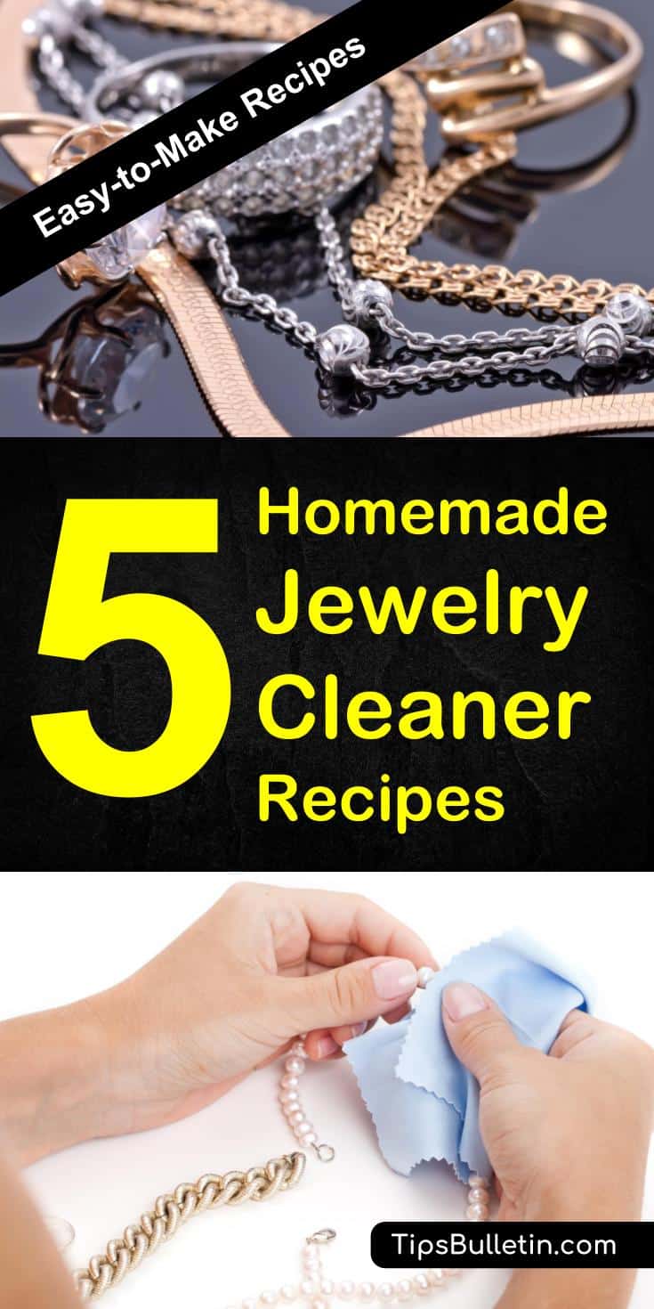 Find out how to clean your jewelry at home with 5 easy-to-make jewelry cleaner recipes. Simple yet powerful DIY jewelery cleaning solutions for silver, gold, diamond, and pearls. Ideal make your rings, earrings and chains shine again.#jewelry #cleaning #silvercleaning #goldcleaning