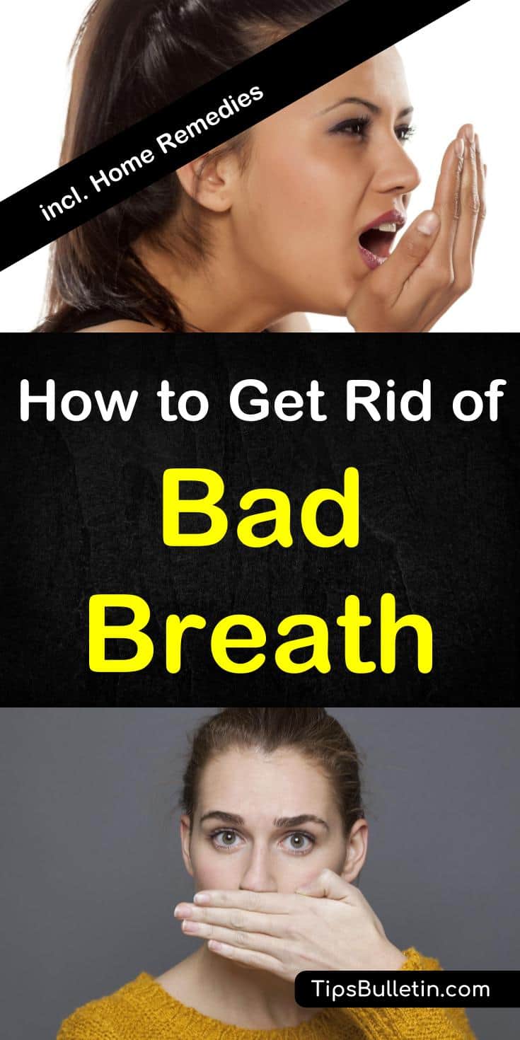 How to get rid of bad breath with 7 home remedies. Detailed article with information on what causes bad breath - Halitosis. Including remedy tips from essential oils, baking soda, cinnamon water and apple cider vinegar.#badbreath #getridof #health