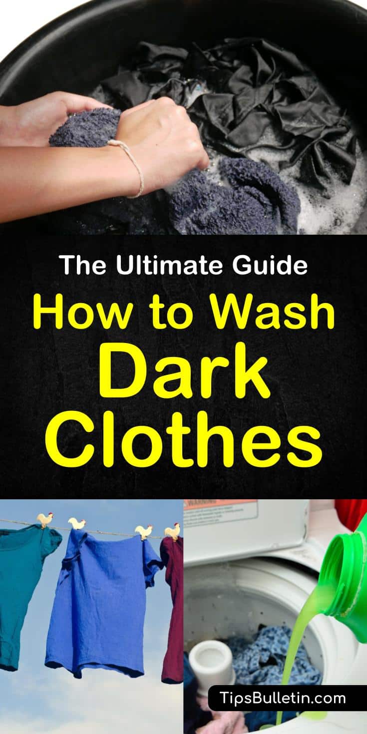 How to Wash Dark Clothes - including tips on washing jeans or more delicate dark fabric. With tips on how to keep blak clothes from fading.#washing #dark #laundry