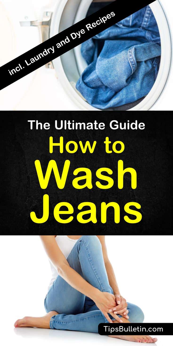 How to wash jeans - includes tips on washing denim without fading using vinegar and other home remedies. Comes with a recipe to dye your jeans at home.#washjeans #jeans #laundry