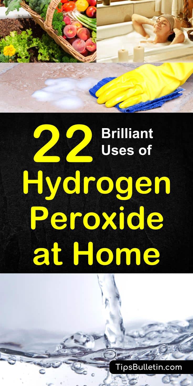 22 Brilliant uses of hydrogen peroxide at home, including tips on how to use peroxide for cleaning ears, teeth, skin, feet, hair and as a disinfectant for household items. Includes recipes.#hydrogenperoxide #uses #home