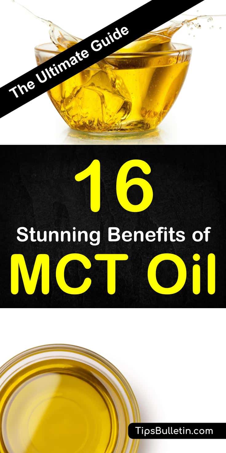 16 Benefits of MCT Oil - including improved metabolism, weight loss, cognition, heart health, hair and nail health, skin, and brain health. The article covers the difference of MCT oil vs. coconut oil, ketogenic diet, and the different types of MCT oils.#mctoil #health #coconutoil