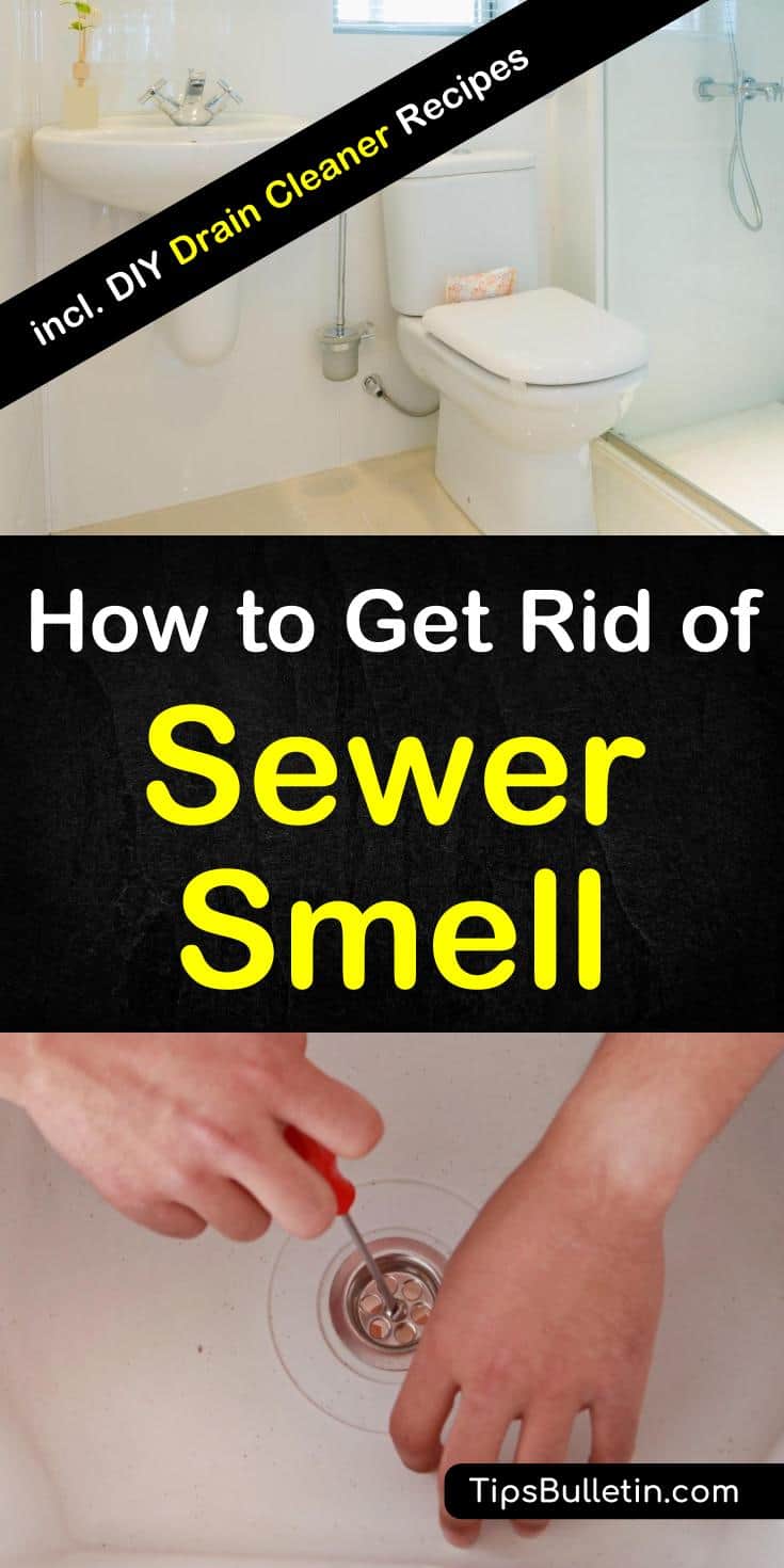 Best ways to get rid of smelling sewer around the house especially in basements and bathroom, from sinks, toilets, and shower drain pipes. Including recipes for various homemade drain and pipe cleaner to unclog and clean smelly drains.#draincleaning #smelly #toilet #bathroom #odor