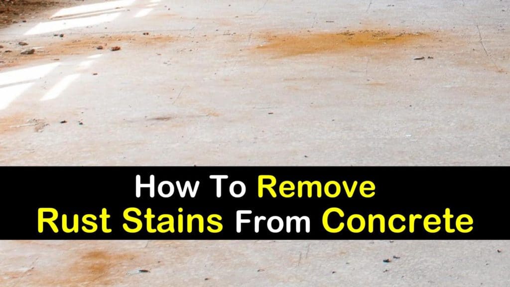 how to remove rust stains from concrete sidewalk