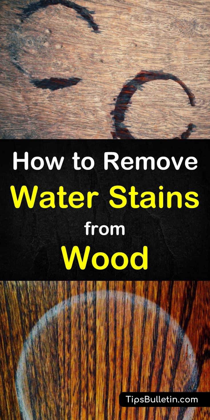 Find out how to remove water stains from wood with simple remedies. From heat via iron or hair dryer, using mayo or baking soda, to easy-to-make DIY water stain remover recipes based on vinegar and salt. The best way to get water rings off floors, tables and wooden furniture. #waterstain #wood