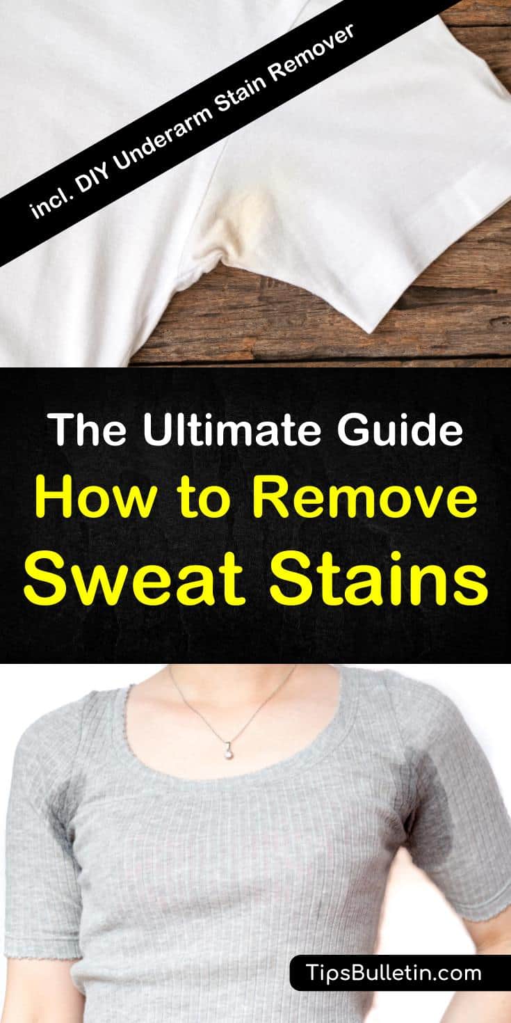 Discover how to remove sweat stains from clothes with simple life hacks. Use common products like aspirin and baking soda to remove armpit stains from colored shirts, white shirts, and from hats. These DIY remedies are easy to use and are effective. #armpitstains #sweatstains #getridofstains #howto