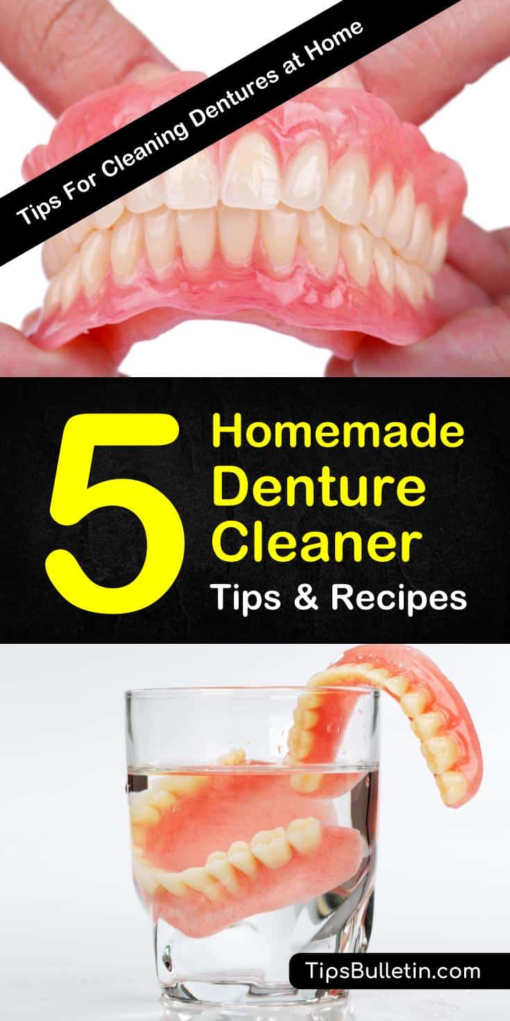 Learn how to make a homemade denture cleaner using these natural dental life hacks. Create a diy denture cleaner using ingredients like water and vinegar found in your home. #dentures #oralhealth #denturecleaner