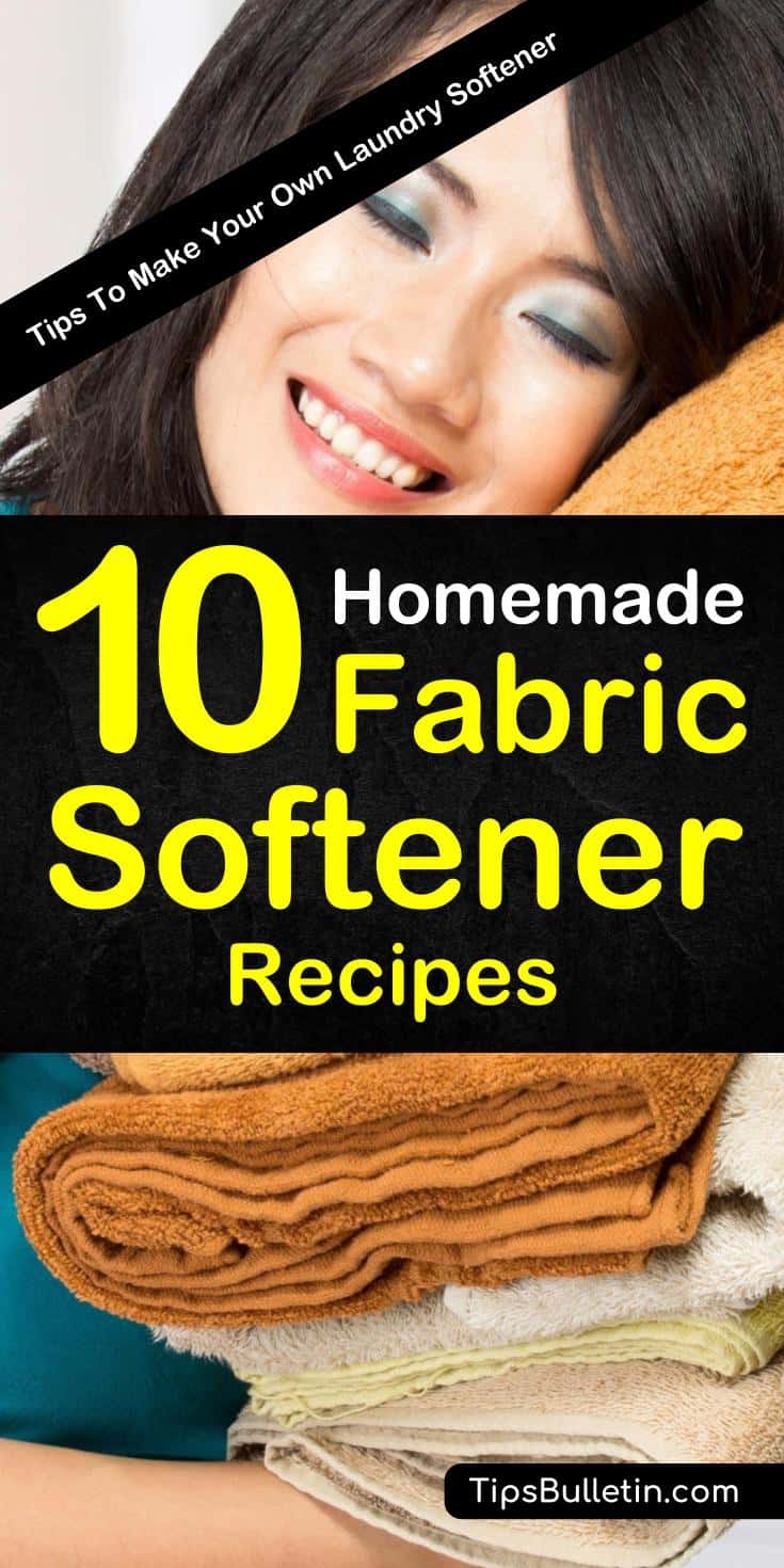 Simple, natural homemade fabric softeners can be made with ingredients already found in your home. DIY fabric softeners can be turned into liquid or sheets and can be enhanced with essential oils. #fabricsoftener #laundry #homemadefabricsoftener