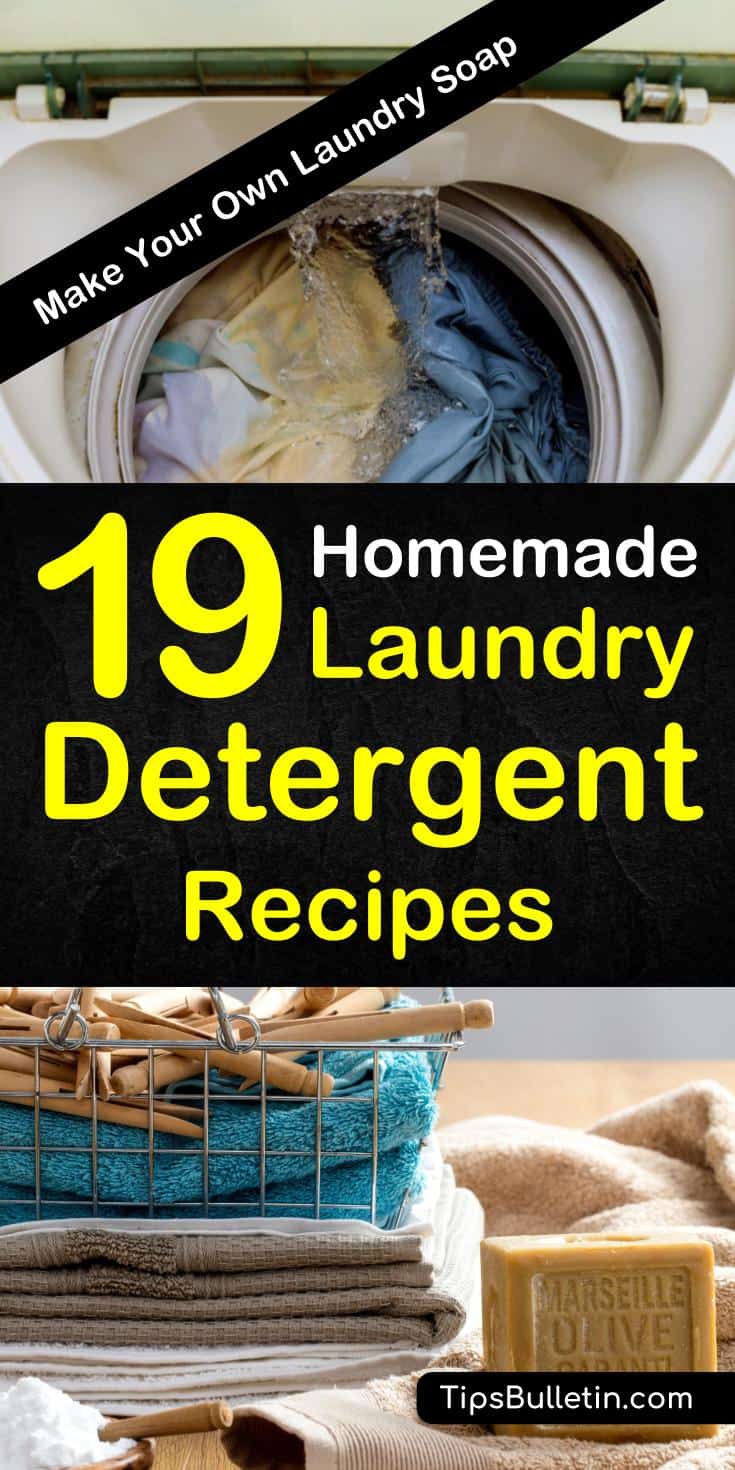 Discover how to make homemade laundry detergent with non-toxic ingredients. Perfect for sensitive skin, these hypoallergenic recipes are easy to make. Learn how to make powder or liquid versions with essential oils that smell good. #makeyourowndetergent #chemicalfreedetergent #diylaundrydetergent