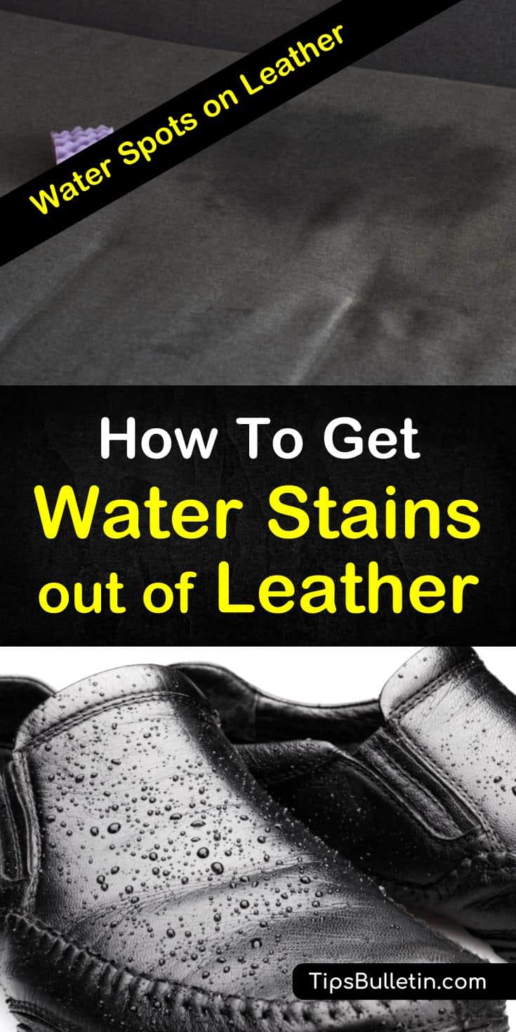 Let your shoes shine and your designer purses shimmer with these stain removal tricks. Don't let your vintage leather couch suffer a permanent water stain! Try these cleaning tips with your leather. #waterstains #leather #furniture #cleaning