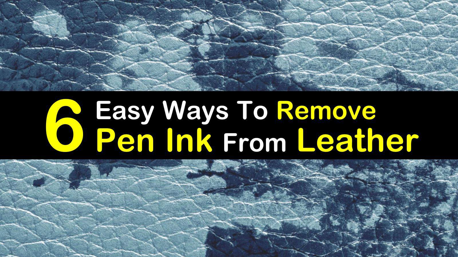 remove biro pen from leather sofa