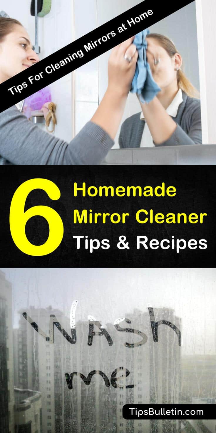 Do you have foggy mirrors and streaky windows? Learn how to make a simple homemade mirror cleaner that will help get your mirrors and windows clear and streak-free once again! #cleanmirrors #cleanwindows #DIYmirrorcleaner #streakfree