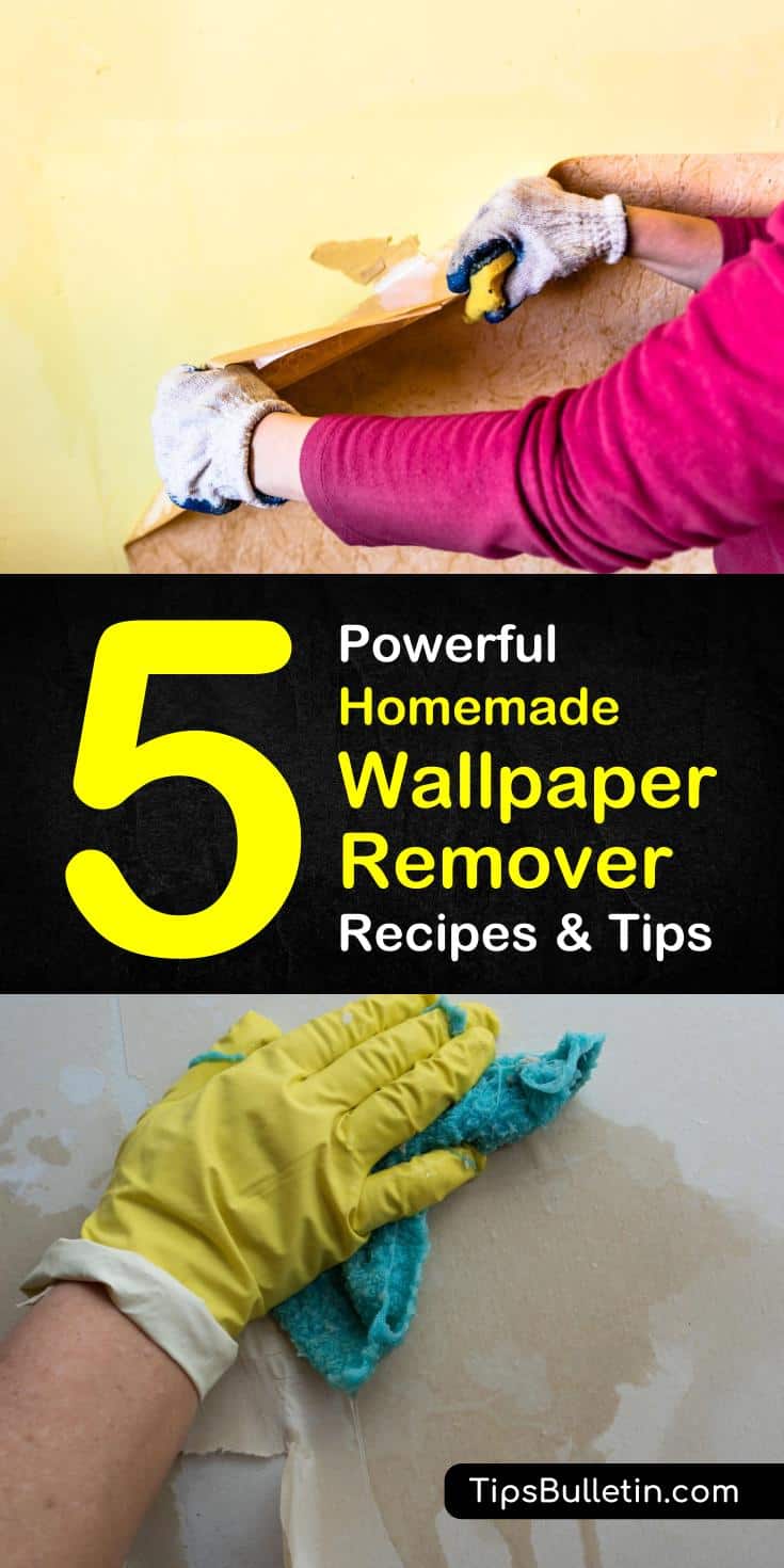 Learn how to make easy homemade wallpaper remover recipes in this article. With this list of DIY solutions for how to safely remove wallpaper from drywall with ingredients around the house, you won’t have to worry about a trip to the store! #homemadewallpaperremover #DIYwallpaperremover