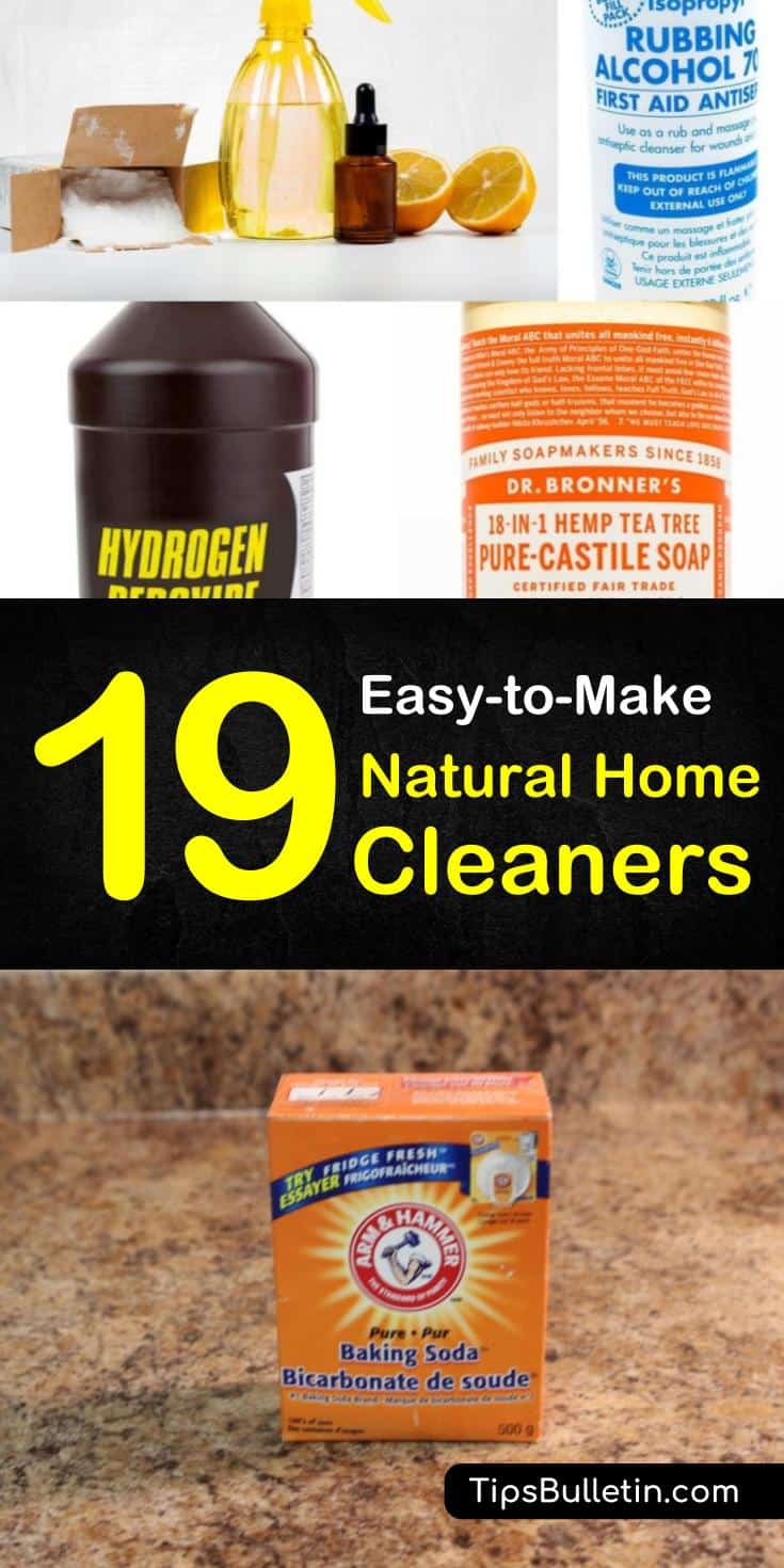 Learn how to clean, deodorize, and disinfect every area of your house without using harsh chemicals. Safe and non-toxic natural cleaners are quick and easy to make using regular household items. #vinegar #hydrogenperoxide #allnatural #naturalcleaners