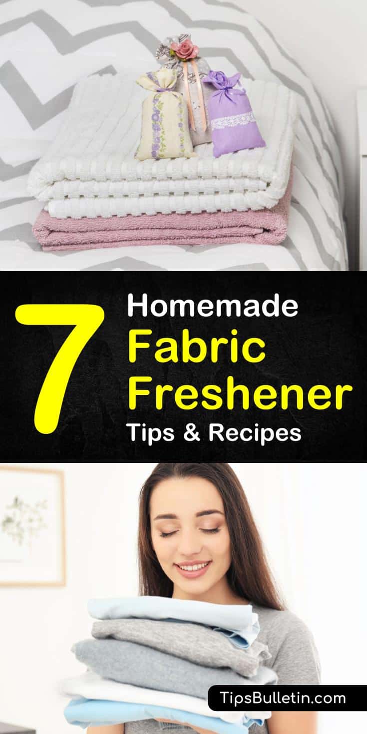 The one place you want to be most comfortable is your home, and that means keeping your surroundings looking and smelling fresh. You can make your own homemade fabric freshener that is inexpensive and works just like ones you buy in the store. #homemadefabricfreshener