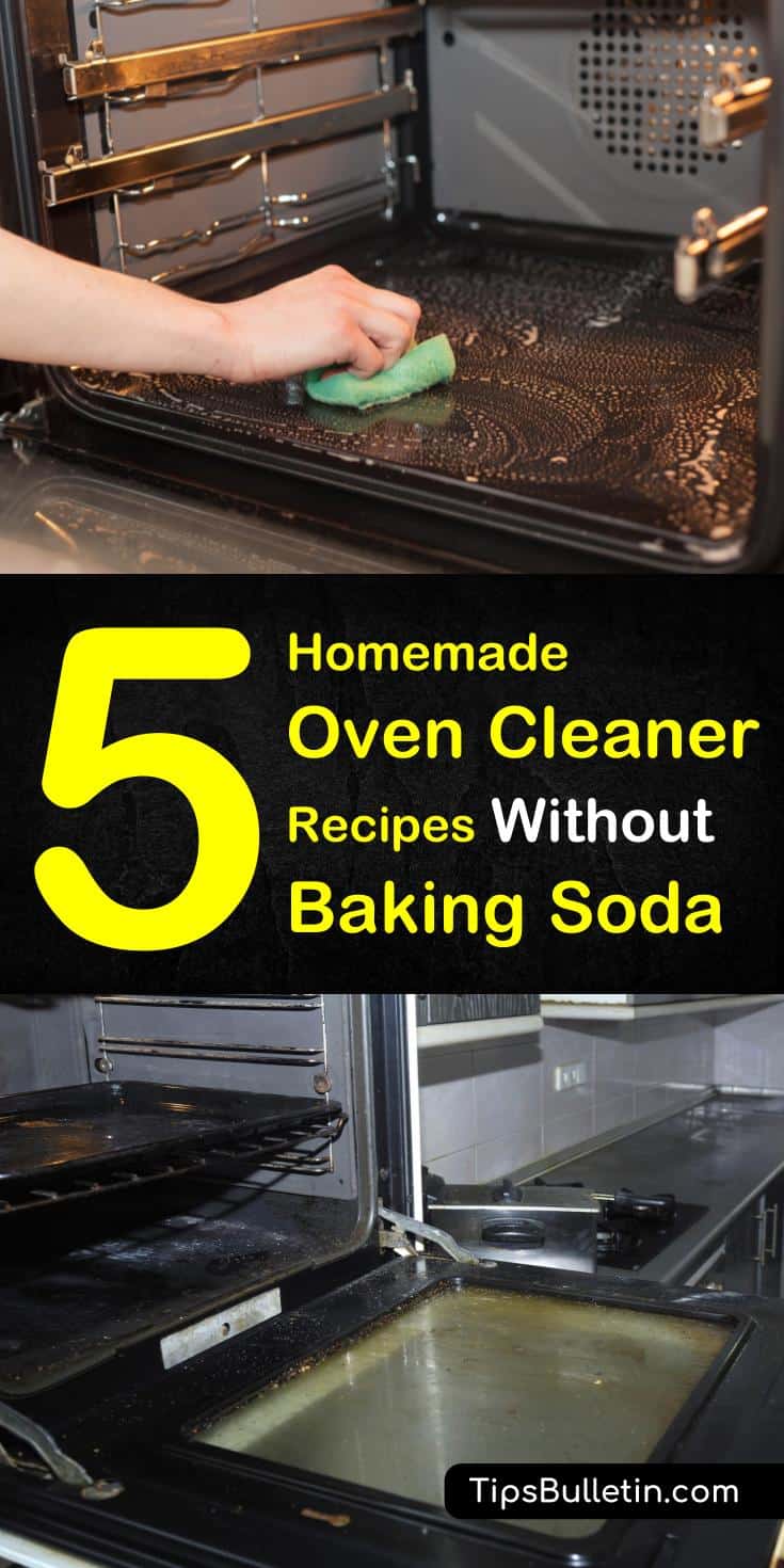 Create a homemade oven cleaner without baking soda recipe using other simple ingredients, like warm water, white vinegar, and lemon juice. Use these cleaning recipes to remove grime and grease build-up from your oven racks and surfaces. #ovencleaner #cleaningrecipes