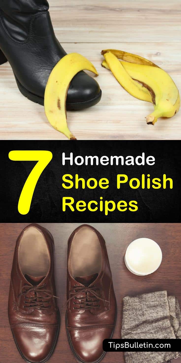 Discover how to make diy shoe polish using ingredients like baking soda, olive oils, and banana peels. Create an excellent homemade shoe polish recipe to apply to your leather couches, shoes, and boots. #shoepolish #homemade