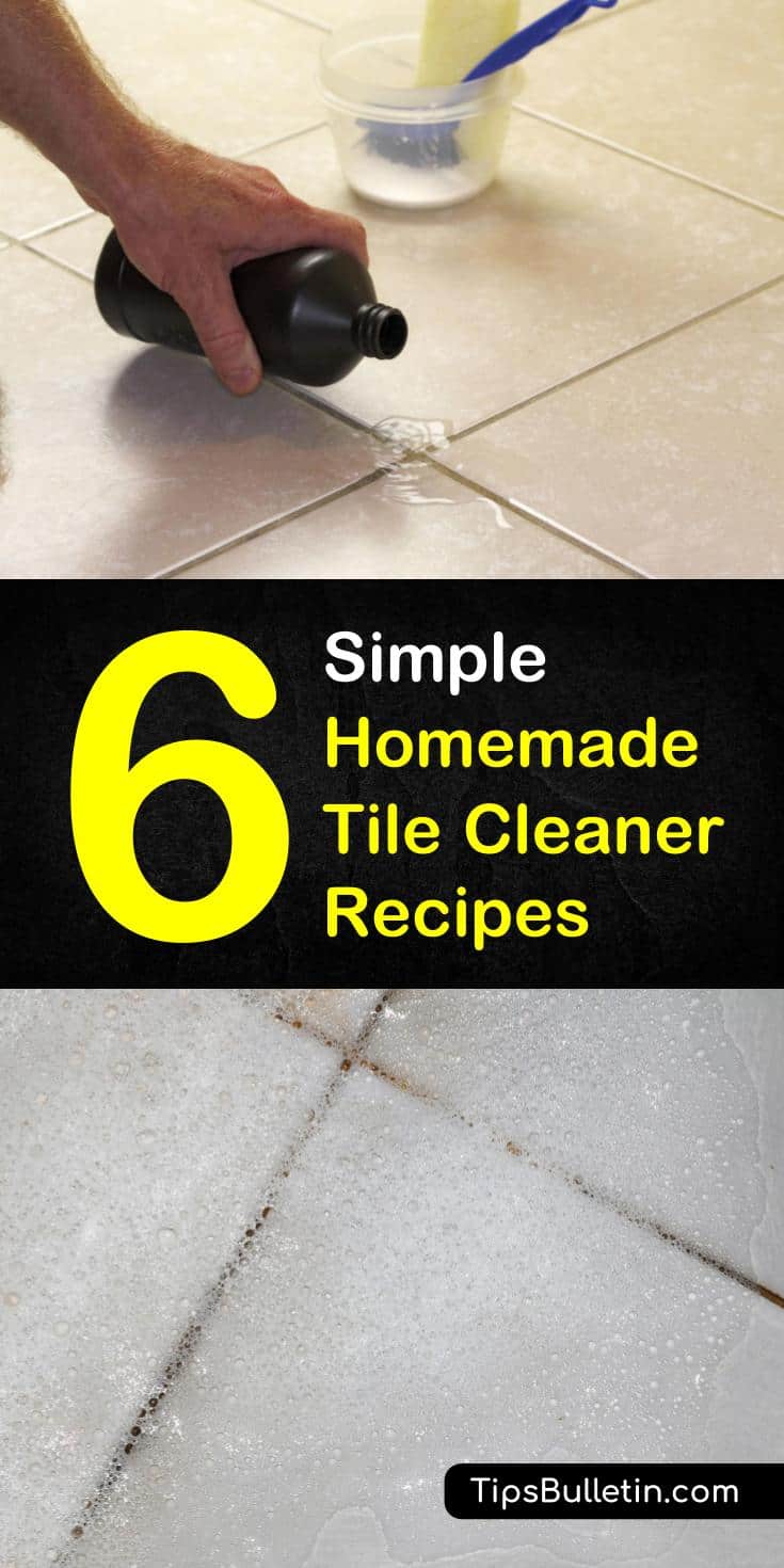 Find out how something as simple as cleaning your tiles can make your bathroom or kitchen looking brand new! You can use plenty of ingredients found around the house to make your own homemade tile cleaner. #tilecleaner #tilefloors #tiles