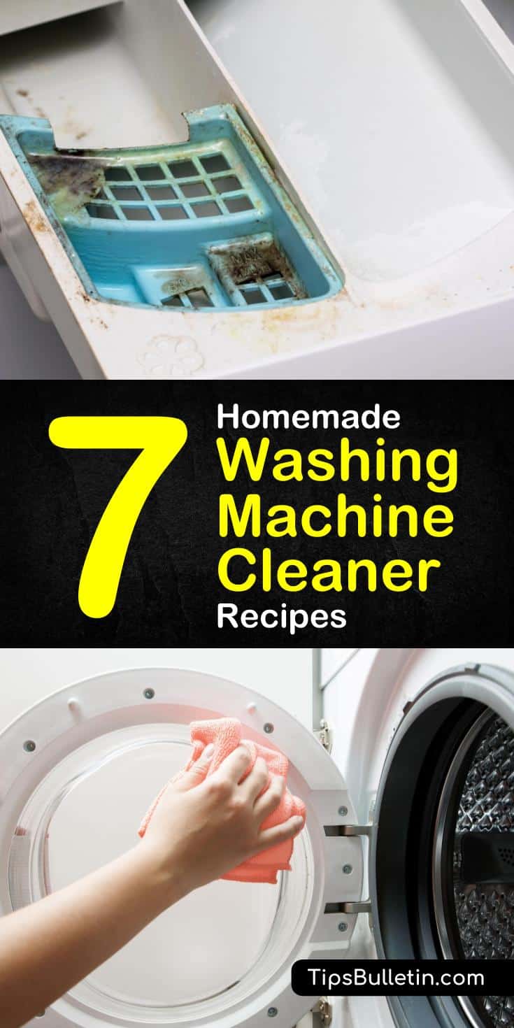 Learn how to make a homemade washing machine cleaner with these easy cleaning tips. Use baking soda, essential oils, and vinegar to keep your washing machines and clothes smelling fresh. #cleanwasher #toploader #frontloader #washingmachine