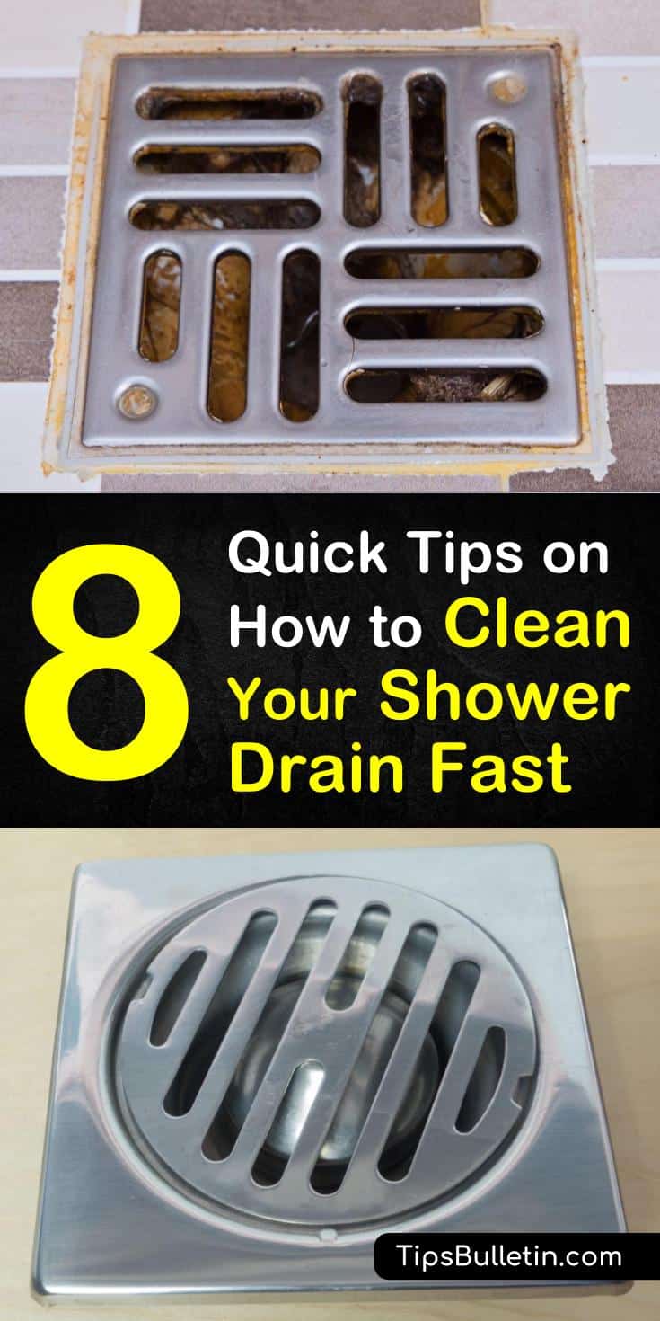 Learn how to clean a shower drain and get rid of clogs caused by hair and soap scum quickly and safely. Read on to find out how to clean the pipes in your showers and sinks with natural ingredients such as baking soda and vinegar. #drains #showers #clogs #plumbing