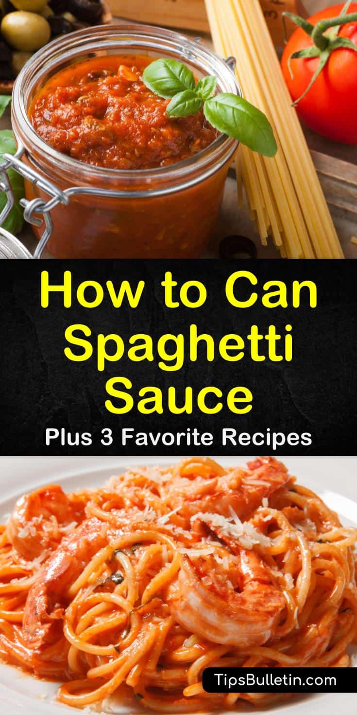 Canning spaghetti sauce with meat is simple when using one of our tasty pressure cooker recipes. Our recipes use only fresh ingredients to bring you a flavor not found in a jar. #spaghetttisauce #canning #spaghetti