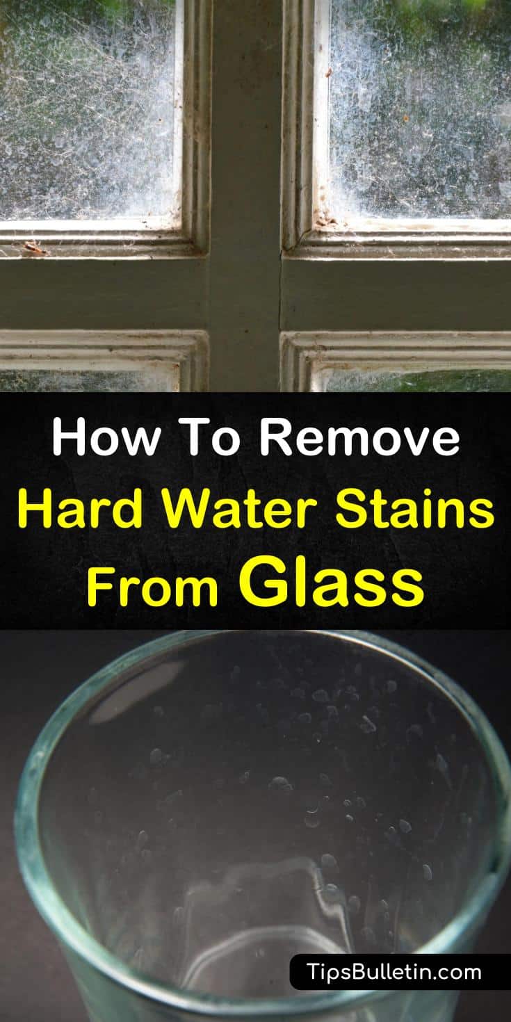 Make your windows and shower doors shine with our guide on how to clean hard water spots from glass. Discover the top cleaning tips, and clean away soap scum using baking soda, vinegar, and more! #stains #waterspots #hardwater #glasscleaner