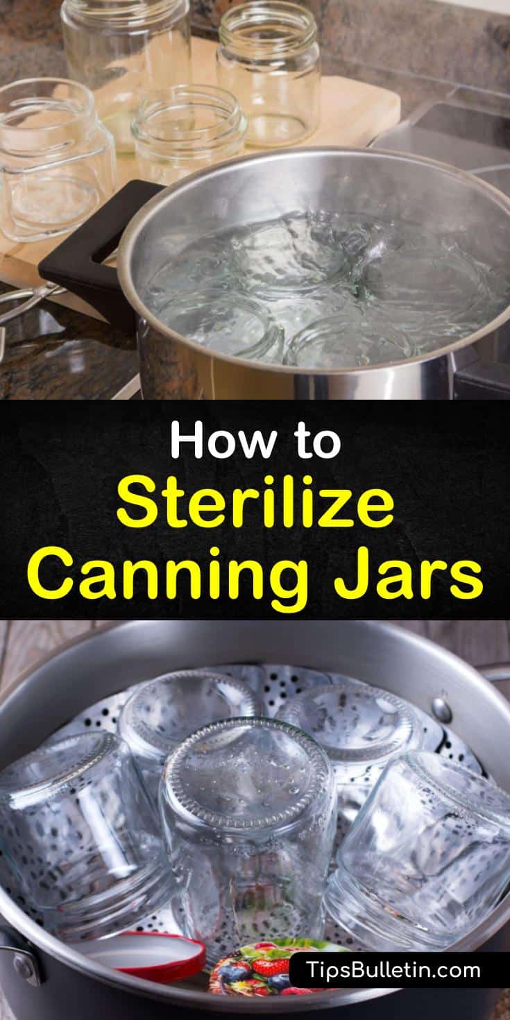 Get your mason jars ready for preserves! In our guide, we show you how to sterilize canning jars and prepare for the canning process. Learn how to sterilize your jars in the oven, in an instant pot, and in the microwave, and keep your canned food healthy! #masonjars #canning #cooking