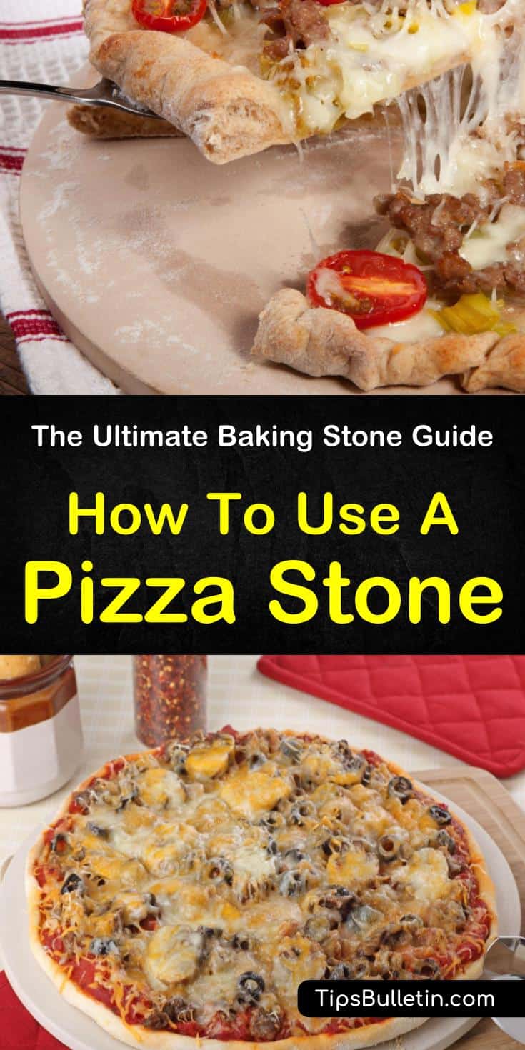 Learn how to use a pizza stone without a video! We show you how to use you stone in the oven for baking homemade pizza, and we give you awesome cleaning tips on how to remove stains using baking soda and water and stain removers but without vinegar or Dawn dish soap! #pizza #pizzastone #bakingstone