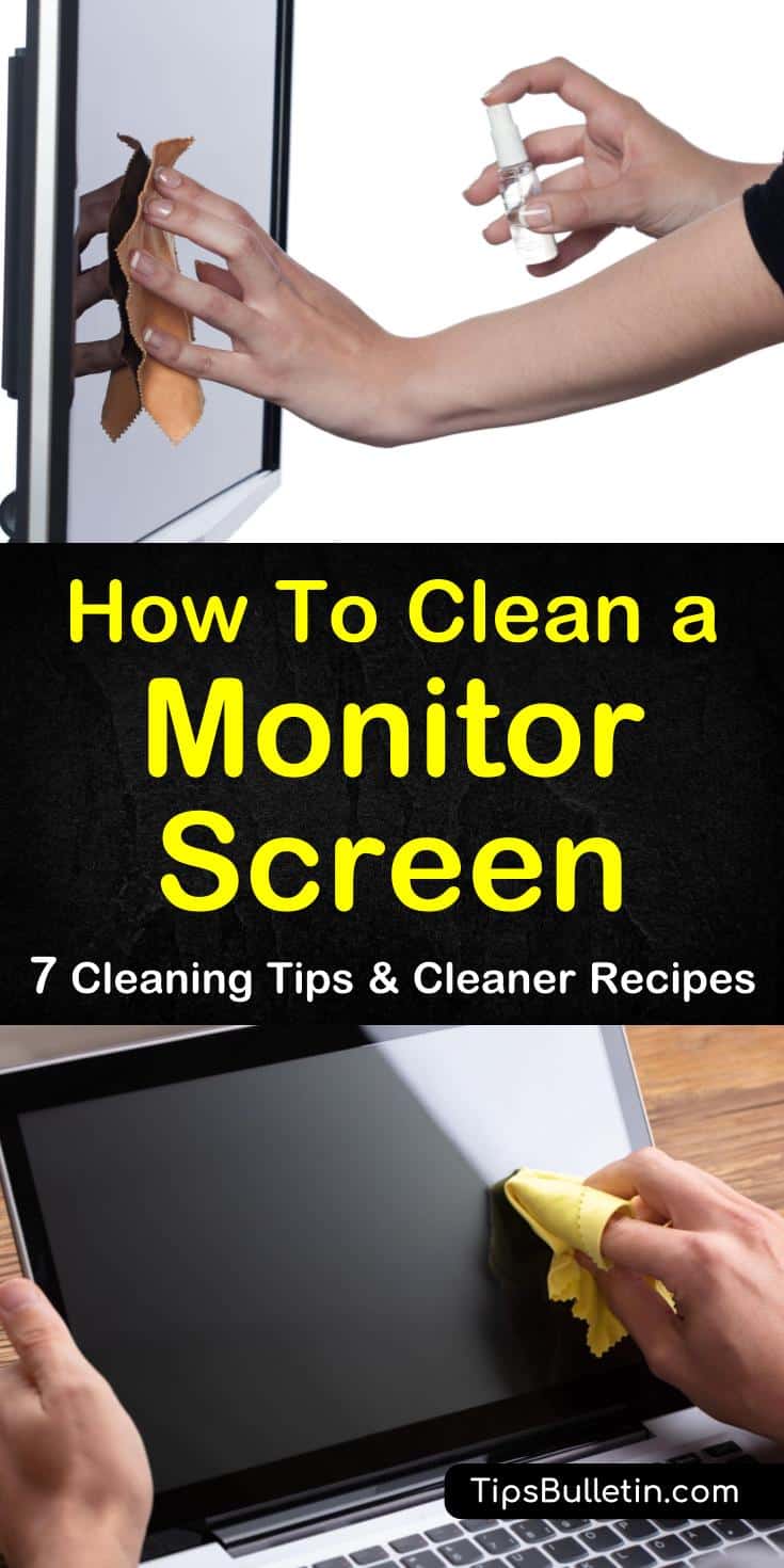 Learn how to clean a monitor screen without driving yourself crazy. Our guide shows you how to get the screens of your TVs, computers, and smartphones looking like new. Your home office will shine! #clean #monitor #screen