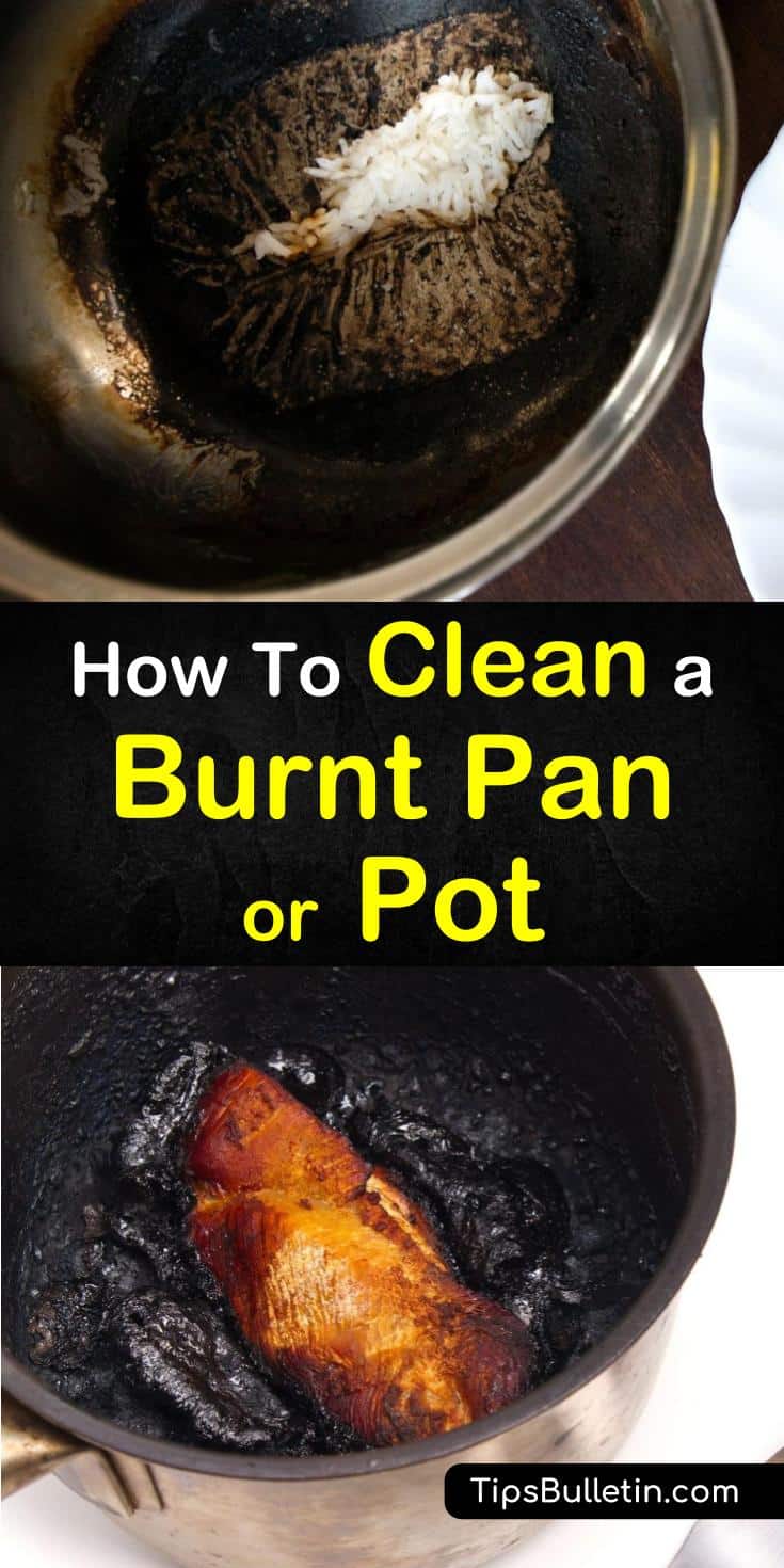 Learn how to clean a burnt pan using simple ingredients like baking soda, vinegar, or dryer sheets. Find out which methods work best for aluminum, stainless steel, or cast iron metals. Try these 7 easy methods separately or in combination. #clean #burnt #pan