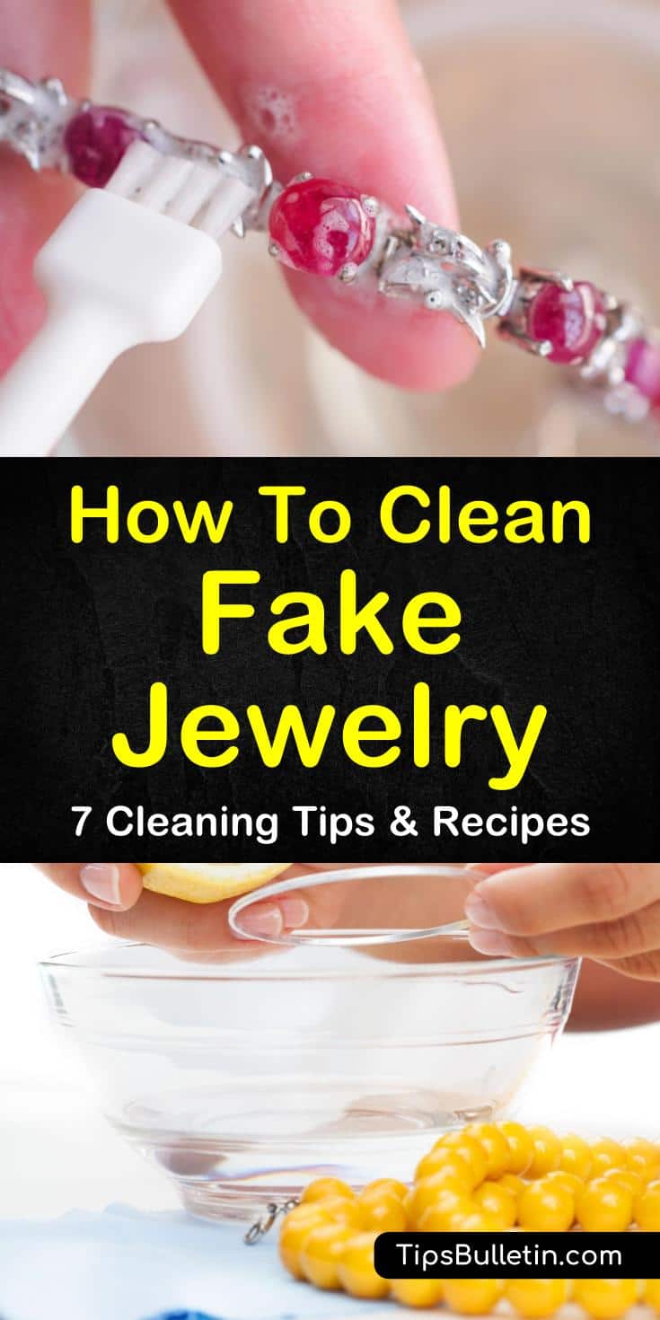 Learn how you can remove tarnish from fake silver and gold jewelry! These tips and recipes are easy to make at home and will have your rings, bracelets, and necklaces as good as new. #jewelry #cleaning #fakejewelry