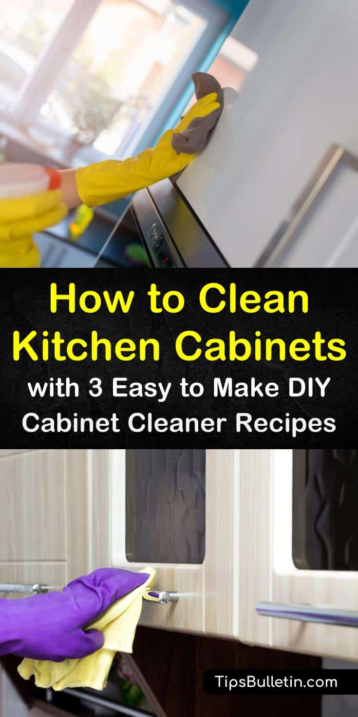 To keep your kitchen looking nice and clean regular cleaning of your kitchen cabinets is required. Learn the best way to keep your wood cupboards clean with vinegar and baking soda. #kitchen #cleaning #cabinets