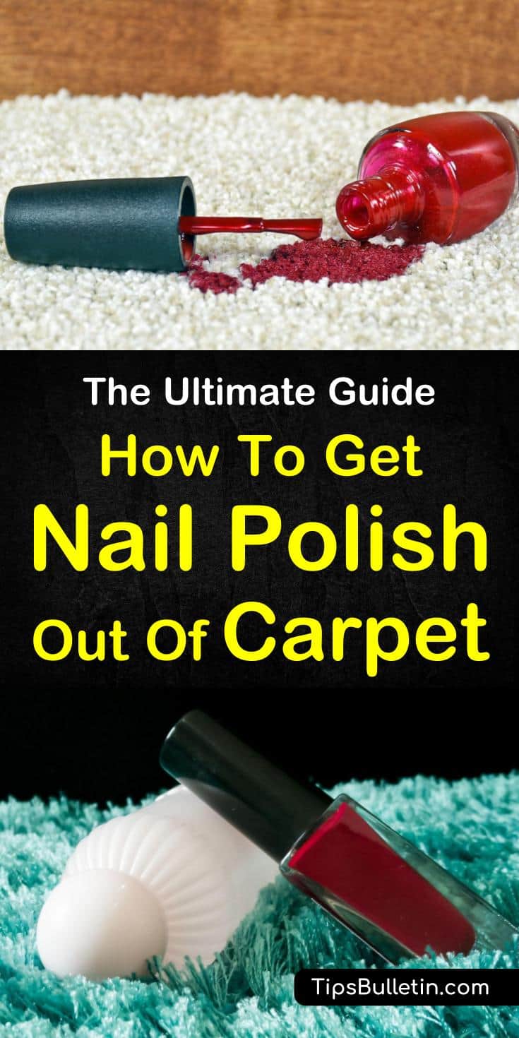 Find out how to remove nail polish stains from carpet with our guide. We show you awesome methods of removing carpet stains using alcohol and other household cleaners. You’ll be astounded at the difference a clean carpet can make! #carpet #nailpolish