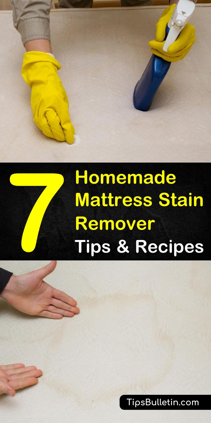 Discover the secrets to cleaning your mattress stains with ingredients in your own home! From urine smells, dried blood, and stains from pets, our tips, and DIY recipes will have your mattress looking spotless. #mattressstainremover #stains #mattresscleaning