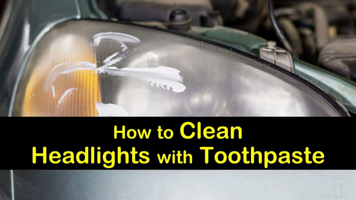 cleaning car headlights with crest toothpaste