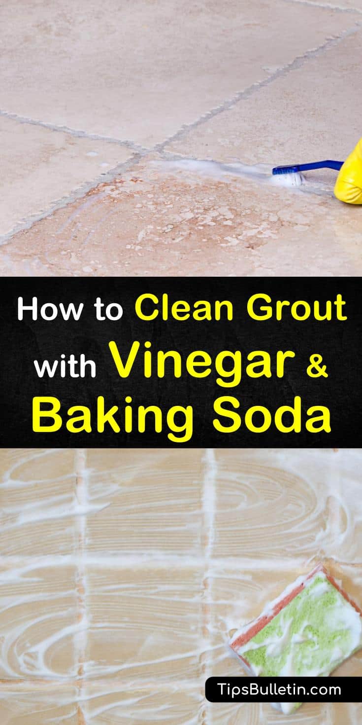 Check out our handy DIY remedies for grout scrubs. We have great tips for the bathroom, kitchen, laundry room, and anywhere your home has tile. You can easily remove that nasty mildew, mold, and gunk from grout. #cleaninggrout #diygroutcleaning #bakingsoda #vinegar