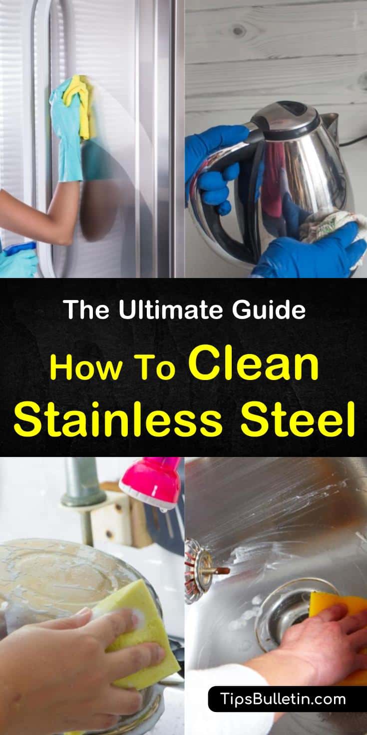 Learn how to clean stainless steel with lemon oils and vinegar. Find step by step instructions for how to clean a stainless steel sink, fridge, and other appliances. Discover the best methods to treat rust, hard water stains, and routine cleanings. #clean #stainless #steel #appliances #jewelry