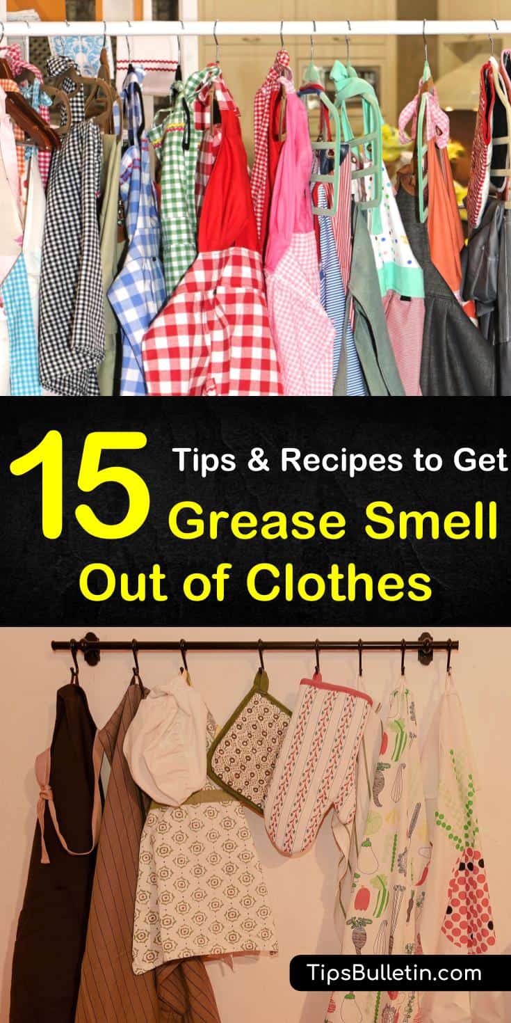 Discover 15 amazing home remedies for getting grease smell out of clothes. If your clothes smell like a dirty fryer, you can use simple, everyday ingredients like baking soda, essential oils, and hydrogen peroxide to remove stains and odors. #grease #smelly #clothes