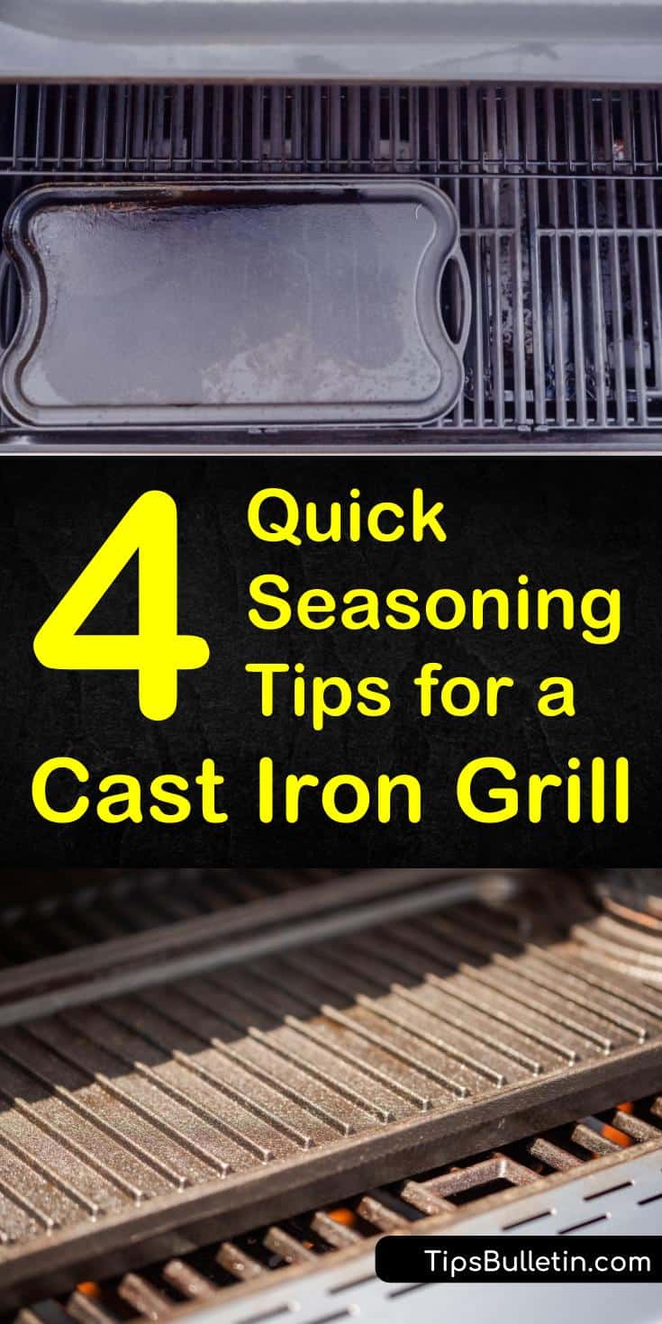 Learn how to season your cast iron grill so that you can get the perfect steak every time! Using olive oils, shortening, or lard and a little heat, you can make sure your BBQ has a smooth non-stick surface. #bbq #grillseasoning #season #castirongrill