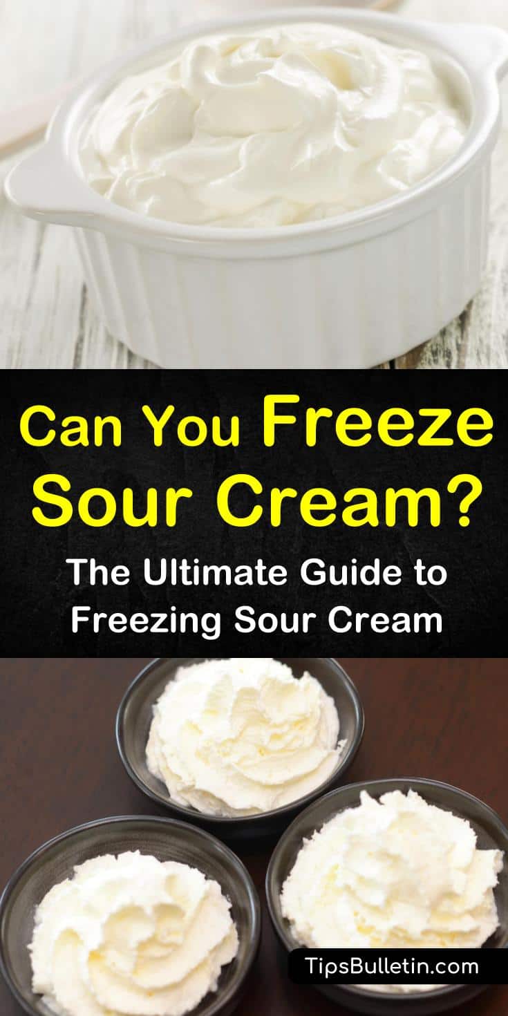 How can you freeze sour cream without it looking like cottage cheese. Learn how in this easy guide, complete with one of our favorite recipes. Discover how to make your favorite ingredient for chicken enchiladas and baked potatoes last even longer than two short weeks. #freeze #sourcream #recipes