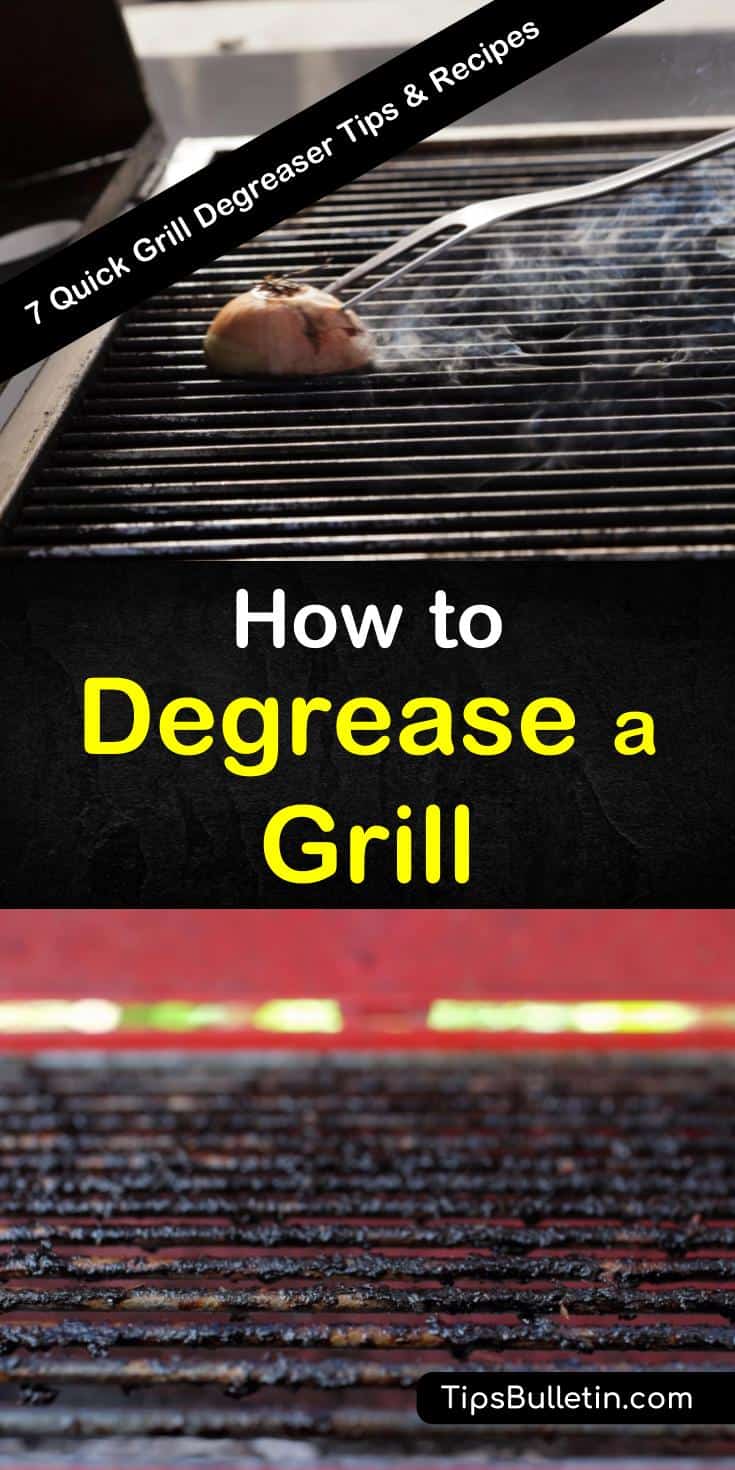 Find 7 grill degreasers for a better and cleaner barbeque. Learn how to remove grease, grime, and burnt-on foods from your kitchen and barbeque grills using DIY tips and common ingredients like baking soda, essential oils, and white vinegar. #diydegreaser #betterbarbeque #homemadegrillcleaner