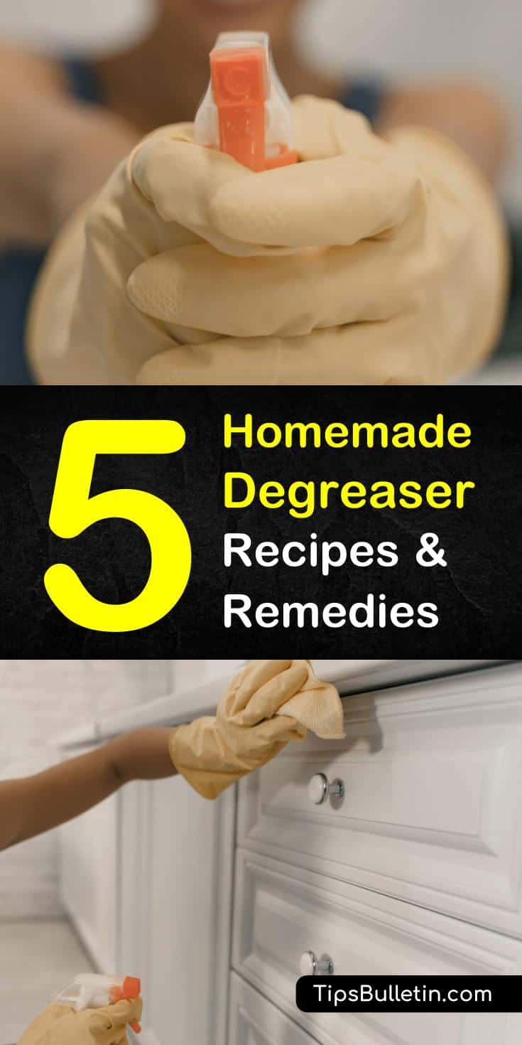 If you’re curious about how to make homemade degreaser, look no further. Learn how to clean kitchen cabinets, stovetops, and even car engines uses these simple ingredients. Using products like baking soda, vinegar, and lemon juice create your own DIY grease cleaner. #homemade #degreaser #spray