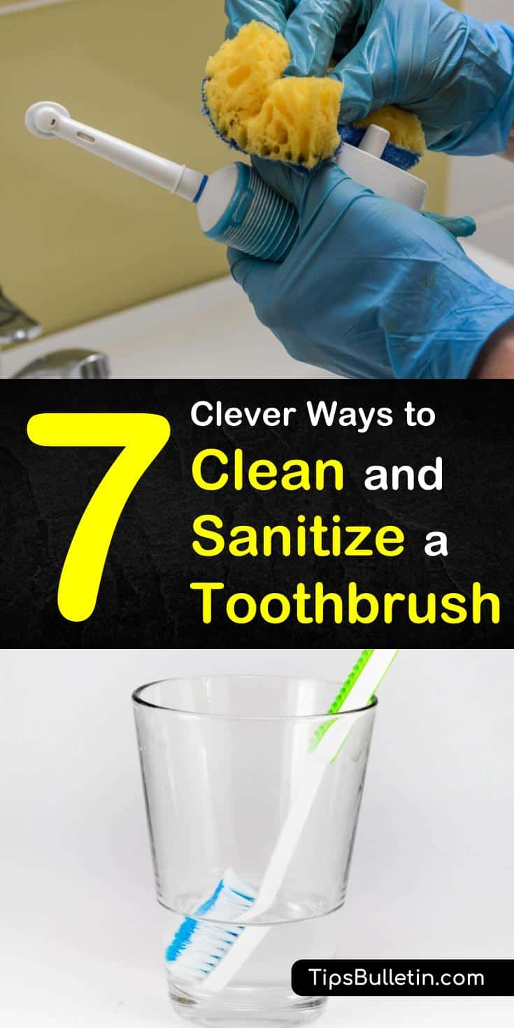 Do you have baking soda, vinegar, and hydrogen peroxide in your home? Do you have toothbrushes that need some sanitizing? We have some great tips for removing bacteria and germs from toothbrushes using those items and more. #cleantoothbrush #sanitize #toothbrush