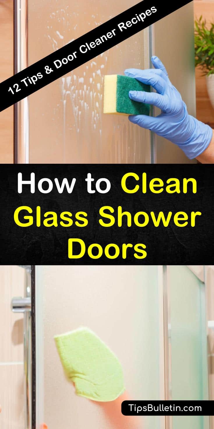 Ready to discover how to clean glass shower doors using everyday products like white vinegar? Learn how using a squeegee reduces cleaning shower glass doors and hard water stains. Use these DIY recipes to eliminate mildew, grime, and mineral deposits from your shower. #clean #glass #shower #doors